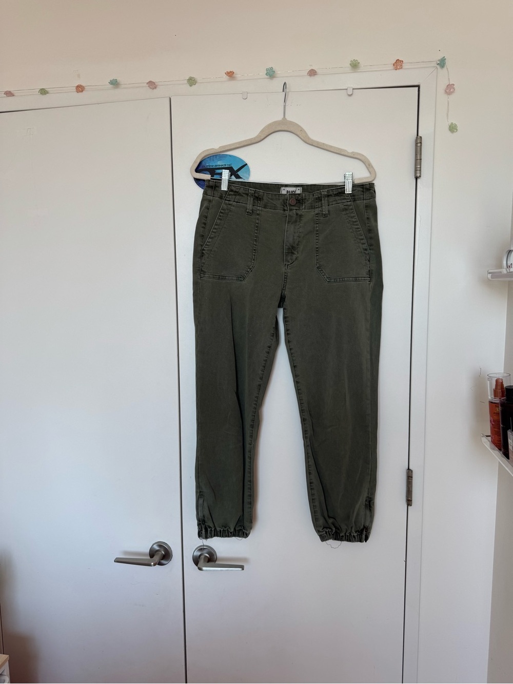 PAIGE Olive Utility Drawstring Waist Pants